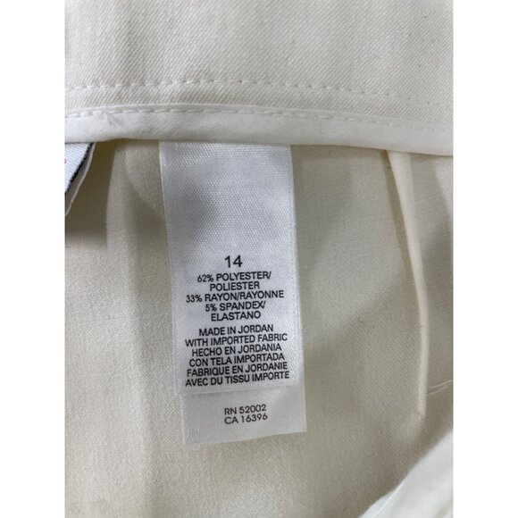 First Issue Women's Ivory High Waist Hook and Eye Flared Stretchable Pants Sz 1 - Picture 6 of 9